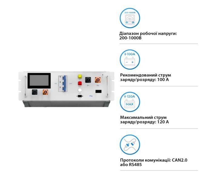 Блок керування Deye BOS-G-PDU-2 для акумуляторів BOS-G Pro BOS-G-PDU-2 фото
