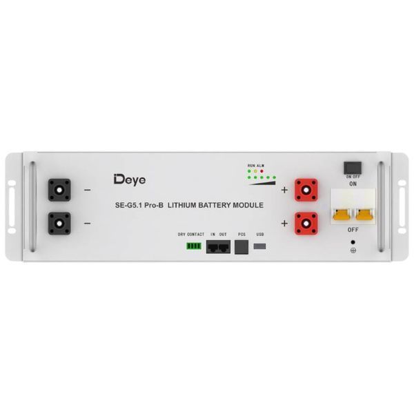 Акумулятор Deye SE-G5.1Pro-B 5,12 кВт&middot;год 51,2 В KE-N-2C4691B447 фото